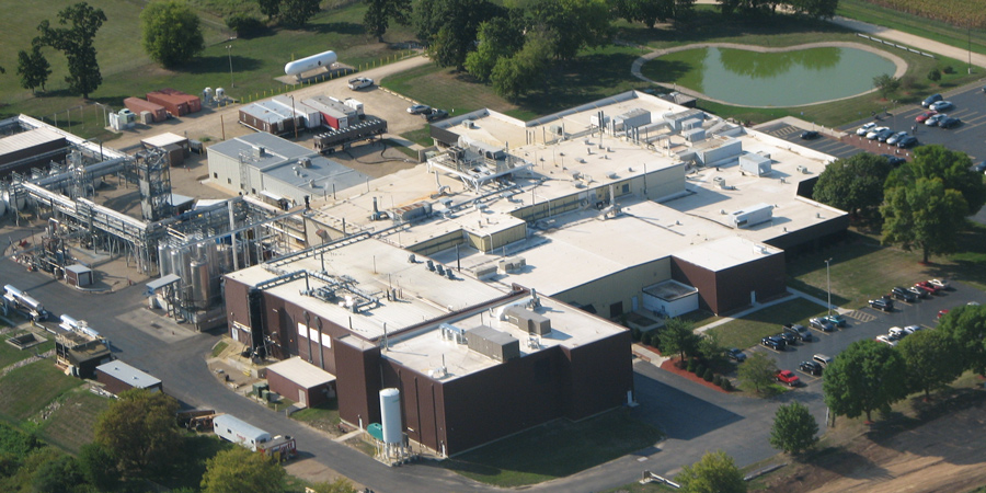 Aerial photo of facility